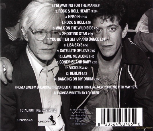 Lou Reed: Bottom Line 1977 [CD]