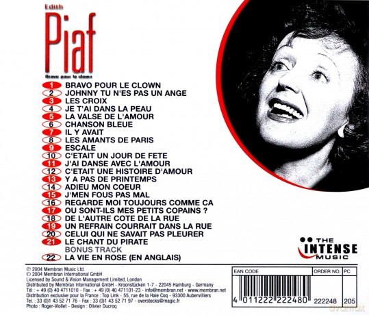 Edith Piaf: Bravo Pour Le Clown [CD]
