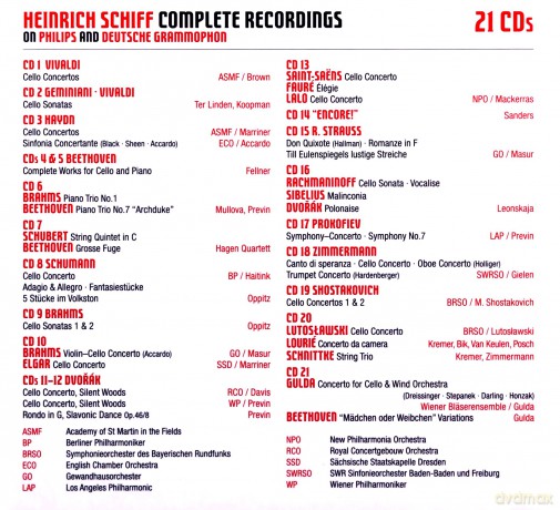 Heinrich Schiff: Complete Recordings On Philips And Deutsche Grammophon [21xCD]