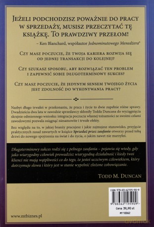 Sprzedaż Przez Zaufanie - Todd M. Duncan [KSIĄŻKA]