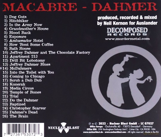 Macabre: Dahmer (Remastered Edition) [CD]