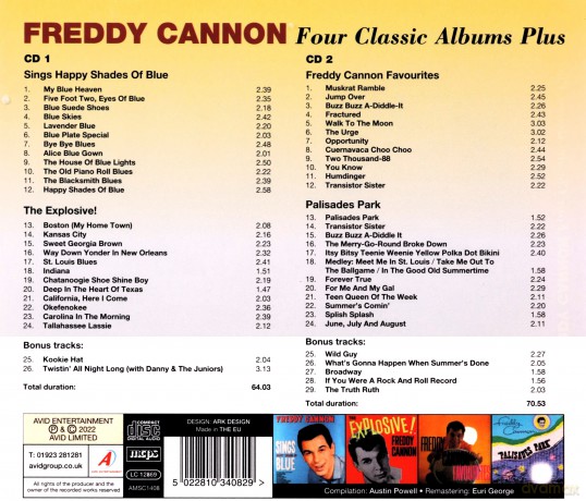 Freddy Cannon: Four Classic Albums Plus [2xCD]