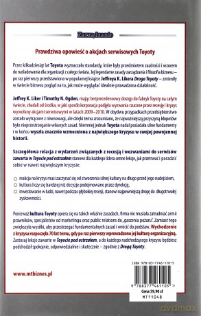 Toyota Pod Ostrzałem (twarda) - Jeffrey K.Liker, Timothy N.Ogden [KSIĄŻKA]