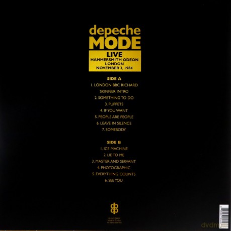 Depeche Mode: Live At The Hammersmith Odeon In London November 3. 1984 [Winyl]