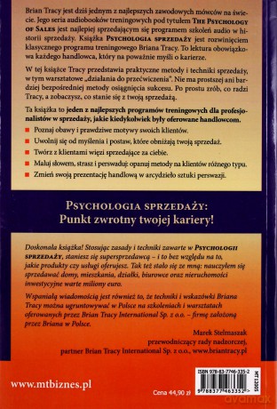Psychologia Sprzedaży Wyd.2012 - Brian Tracy [KSIĄŻKA]