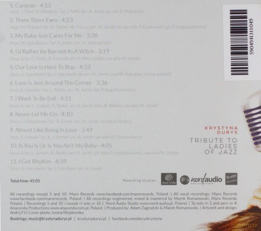 Krystyna Durys: Tribute To Ladies Of Jazz [CD]