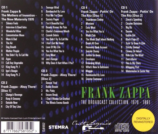 Frank Zappa: The Broadcast Collection 1970-1981 [5xCD]
