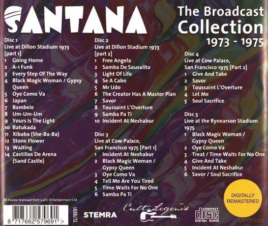 Santana: The Broadcast Collection 1973-1975 [5xCD]