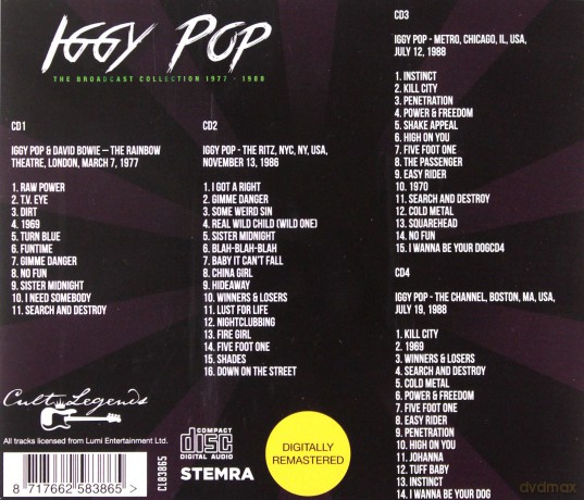 Iggy Pop: The Broadcast Collection 1977-1988 [4xCD]