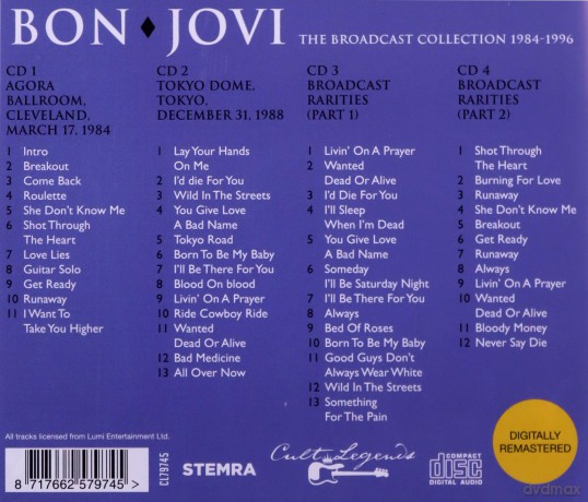 Bon Jovi: The Broadcast Collection 1984-1996 [4xCD]