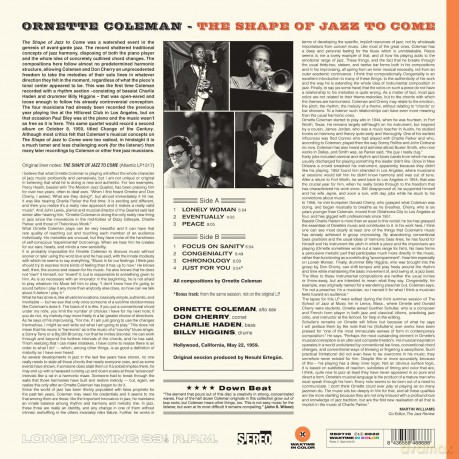 Ornette Coleman: The Shape Of Jazz To Come (Solid Orange) [Winyl]