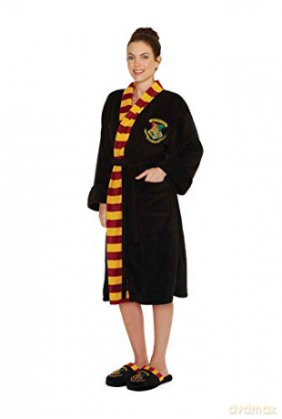 Hogwarts Harry Potter szlafrok damski czarny bez kaptura