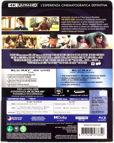 The King's Man (King's Man: Pierwsza misja) (steelbook) [Blu-Ray 4K]+[Blu-Ray]