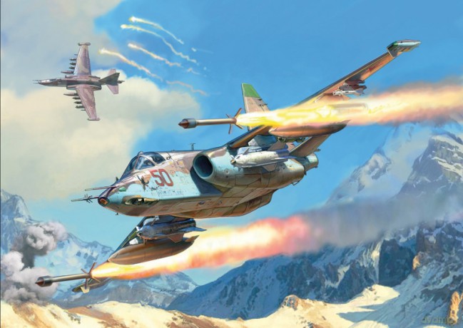 Model plastikowy Sukhoi SU-25 "Frogfoot" radziecki samolot szturmowy