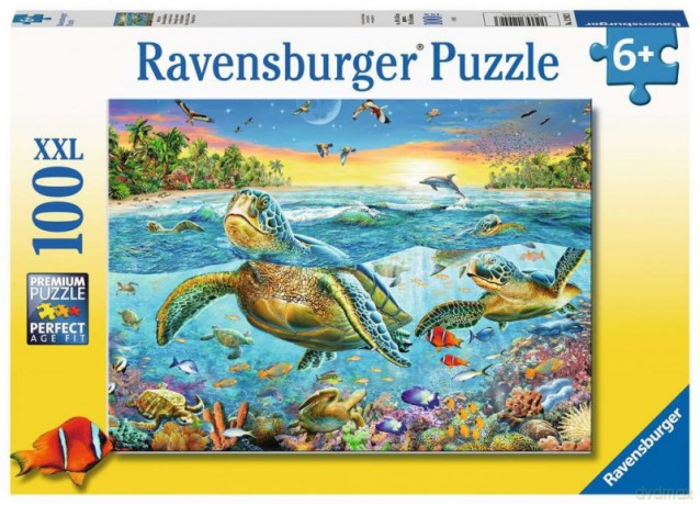 RAVENSBURGER 100 el. XXL Żółwie morskie [PUZZLE]