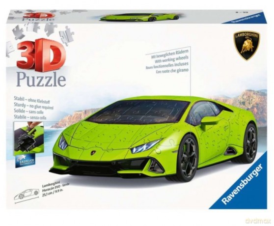 RAVENSBURGER 3D Pojazdy Lamborghini Huracan Evo Verde [PUZZLE]