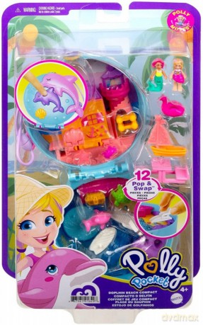 Zestaw figurek Polly Pocket Plaża delfinka Zestaw kompaktowy [FIGURKA]