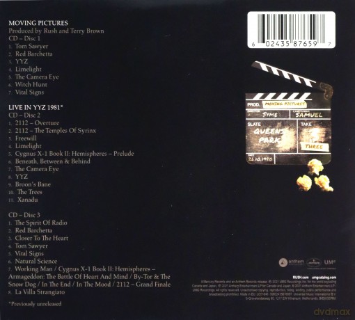 Rush: Moving Pictures 40th Anniversary [3CD]