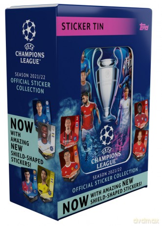 Champions League UEFA Puszka z Naklejkami [FIGURKA]