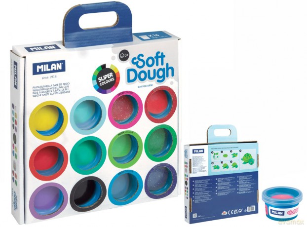 Ciastolina Milan SUPER COLOURS 16 kolorów po 30 g