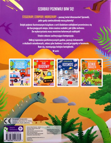 Dinozaury. Ozdabiam naklejkami [KSIĄŻKA]