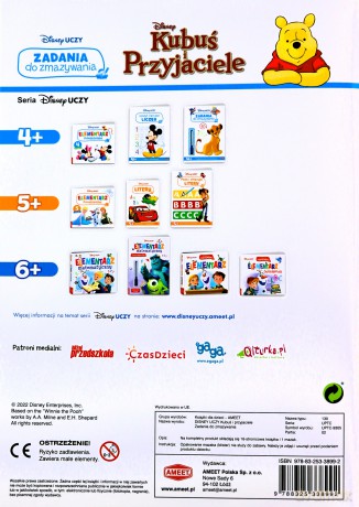 Disney uczy Kubuś i przyjaciele Zadania do zmazywania UPTC-9305 [KSIĄŻKA]