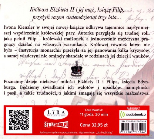 Elżbieta i Filip. Najsłynniejsza królewska para współczesnego świata - Iwona Kienzler [AUDIOBOOK]