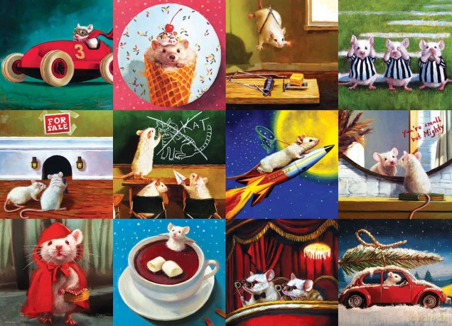EUROGRAPHICS 1000 el. Funny Mice 6000-5695 [PUZZLE]