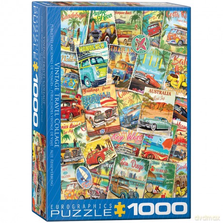 EUROGRAPHICS 1000 el. Vintage Travel Collage 6000-5628 [PUZZLE]