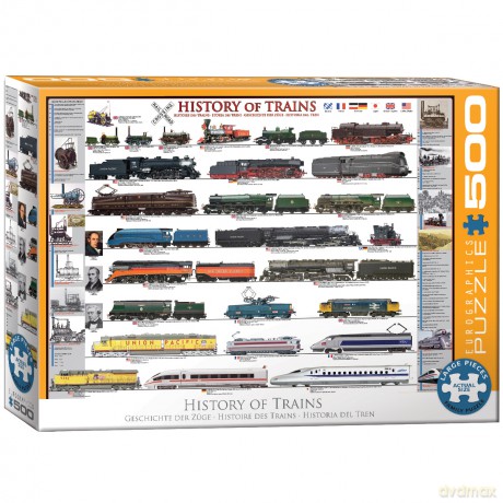 EUROGRAPHICS 500 el. History of Trains 6500-0251 [PUZZLE]