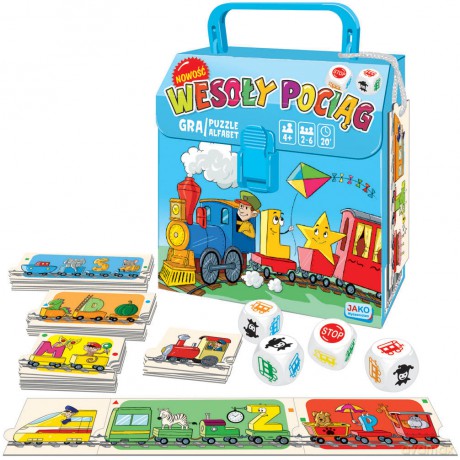 Gra/Puzzle 2w1 Wesoły pociąg alfabet [GRA]