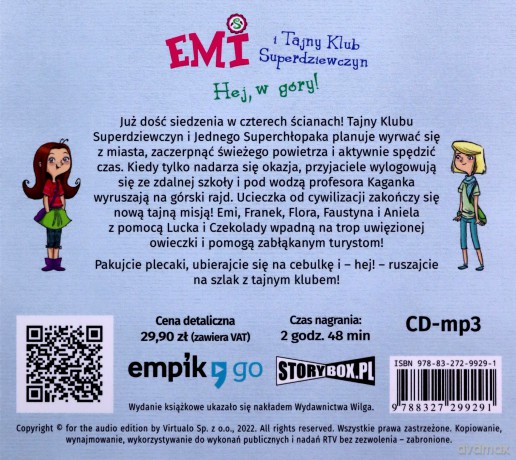 Hej, w góry! Emi i Tajny Klub Superdziewczyn (Tom 13) - Agnieszka Mielech [AUDIOBOOK]