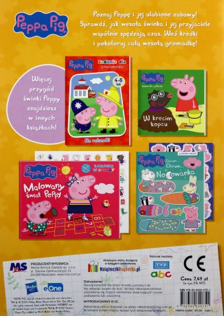 Kolorowe zabawy z Peppą. Dodaj kolorów! Świnka Peppa [KSIĄŻKA]