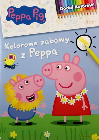 Kolorowe zabawy z Peppą. Dodaj kolorów! Świnka Peppa [KSIĄŻKA]
