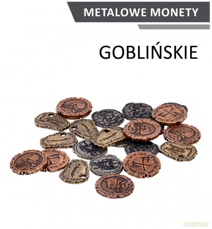 Metalowe monety goblińskie zestaw 24 monet [GRA]