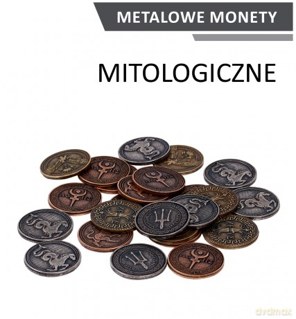 Metalowe monety mitologiczne zestaw 24 monet [GRA]