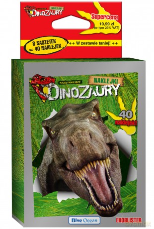 Najsłynniejsze Dinozaury ecoblister z naklejkami 1 sztuka mix [FIGURKA]