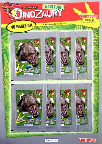 Najsłynniejsze Dinozaury multipack z naklejkami 1 sztuka mix [FIGURKA]