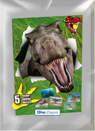 Najsłynniejsze Dinozaury saszetka z naklejkami 1 sztuka mix [FIGURKA]