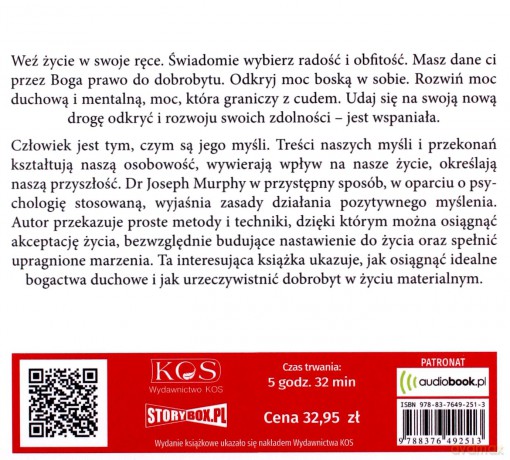 Potęga nieskończonego bogactwa. Myśli kształtują życie - Joseph Murphy [AUDIOBOOK]