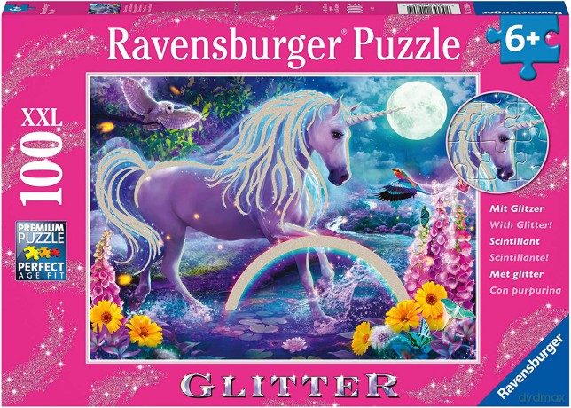 RAVENSBURGER 2D 100 el. Brokatowy jednorożec XXL 12980 [PUZZLE]