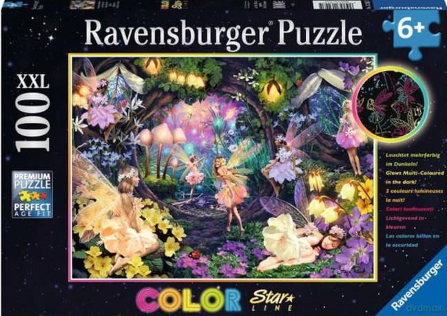 RAVENSBURGER 2D 100 el. Ogród wróżek XXL 13293 [PUZZLE]