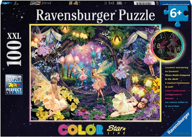 RAVENSBURGER 2D 100 el. Ogród wróżek XXL 13293 [PUZZLE]