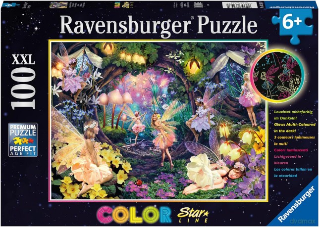 RAVENSBURGER 2D 100 el. Ogród wróżek XXL 13293 [PUZZLE]