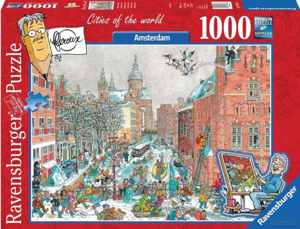 RAVENSBURGER 2D 1000 el. Amsterdam zimą 19786 [PUZZLE]