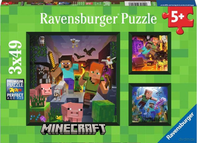 RAVENSBURGER 2D 3x49 el. Minecraft 5621 [PUZZLE]