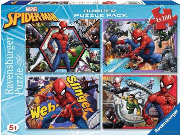 RAVENSBURGER 2D 4x100 el. Spider Man Bumper pack 6914 [PUZZLE]