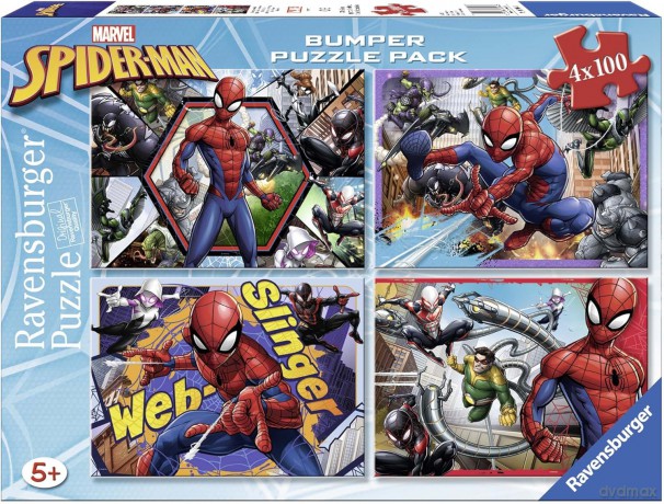 RAVENSBURGER 2D 4x100 el. Spider Man Bumper pack 6914 [PUZZLE]