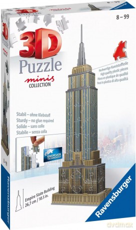 RAVENSBURGER 3D 54 Mini budowle Empire State Building 11271 [PUZZLE]