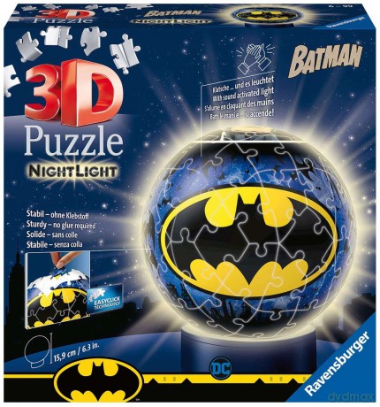 RAVENSBURGER 3D 72 Świecąca Kula Batman 11080 [PUZZLE]